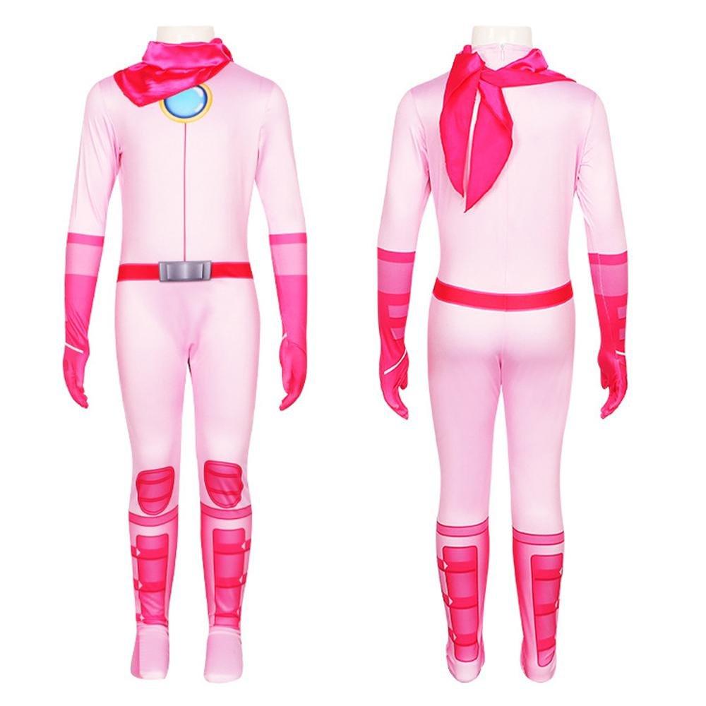 The super mario bros movie Princess Peach Jumpsuit Cosplay Costume Halloween Carnival Party - Pajamasbuy