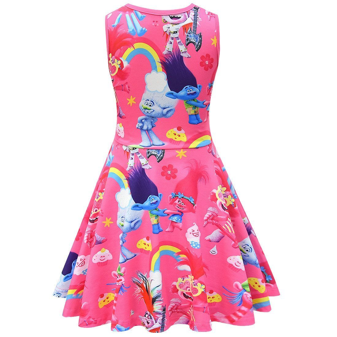 BuyTrolls 2 Kids Sleeveless Cartoon Vest Skirt Printed Princess Party Dress Now Cheaper With 3 - 5 Days Ship - PajamasBuy