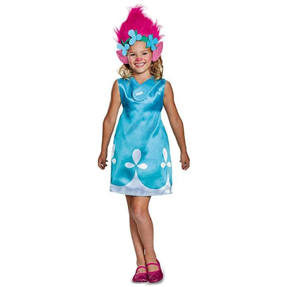 Trolls World Tour Boy’s Branch Girl Poppy Costume Cosplay Halloween Fancy Dress Kids - Pajamasbuy