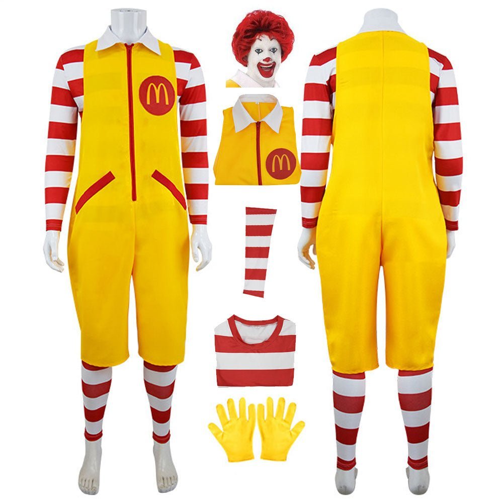 Uncle Ronald McDonald's Cos Costume Cosplay Uniform jumpsuits - Pajamasbuy