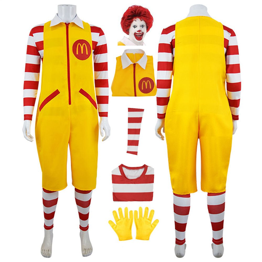 BuyUncle Ronald McDonald's Cos Costume Cosplay Uniform jumpsuits Now Cheaper With 3 - 5 Days Ship - PajamasBuy