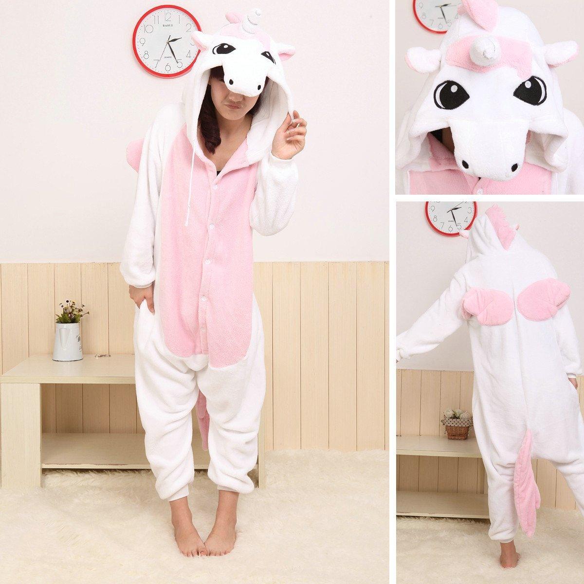 Unicorn Kigurumi Onesies Hoodie Pink Pajamas Animal Costume - Pajamasbuy