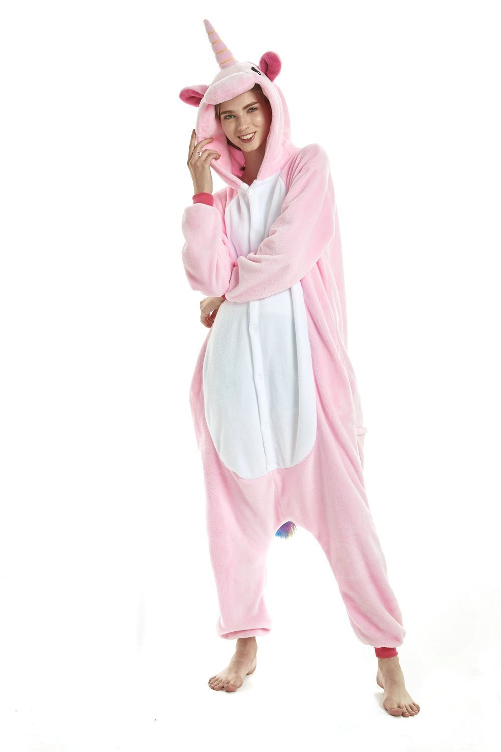 BuyUnisex - Adult Pink Unicorn Kigurumi Onesies Pajamas Now Cheaper With 3 - 5 Days Ship - PajamasBuy