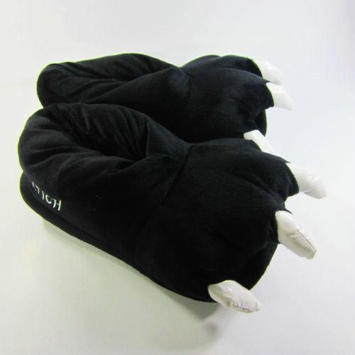 Unisex Animal Panda Black Pig cosplay Kigurumi fleece slippers shoes - Pajamasbuy