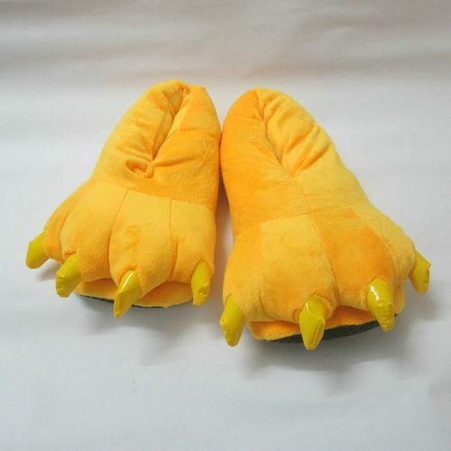 BuyUnisex Animal Pikachu yellow cosplay Kigurumi fleece slippers shoes Now Cheaper With 3 - 5 Days Ship - PajamasBuy