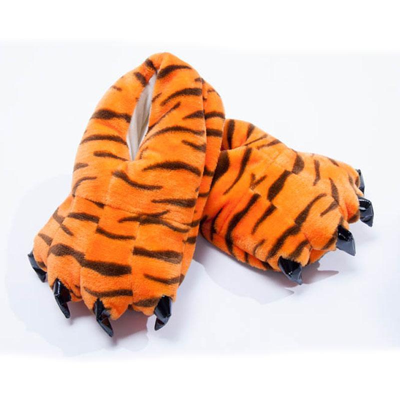 Unisex Animal Tigger cosplay Kigurumi fleece slippers shoes - Pajamasbuy