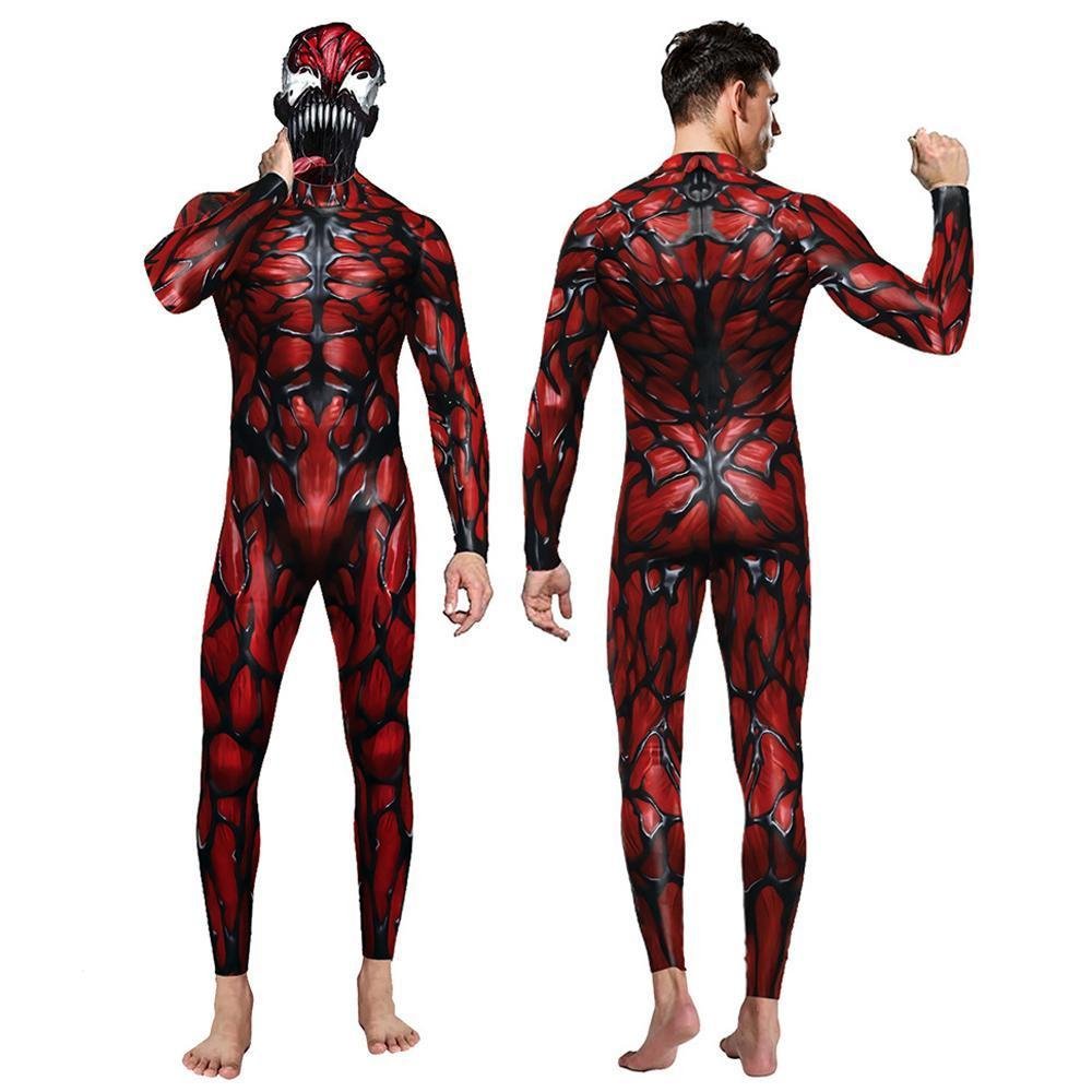 BuyVenom Cosplay Costume Jumpsuit Halloween Party Bodysuit Outfit Zentai for Adults Men Now Cheaper With 3 - 5 Days Ship - PajamasBuy