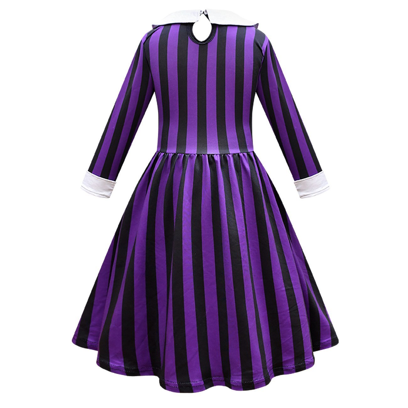 BuyWednesday Costume The Addams Family Cosplay Striped Dress For Kids Now Cheaper With 3 - 5 Days Ship - PajamasBuy