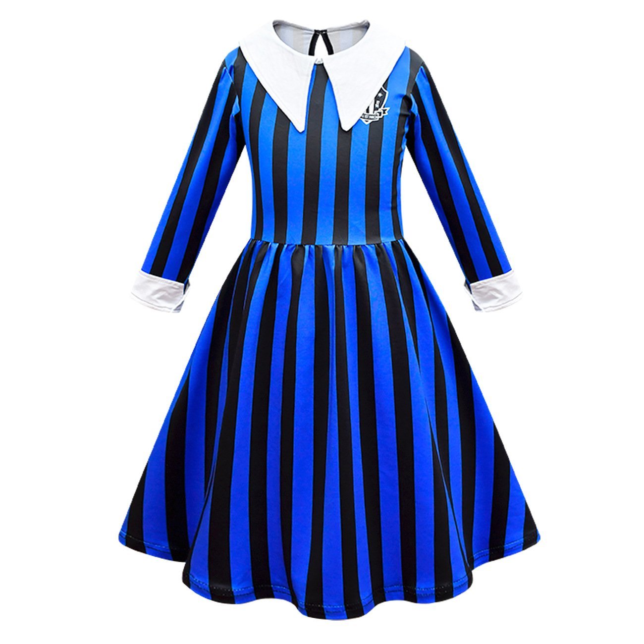 BuyWednesday Costume The Addams Family Cosplay Striped Dress For Kids Now Cheaper With 3 - 5 Days Ship - PajamasBuy