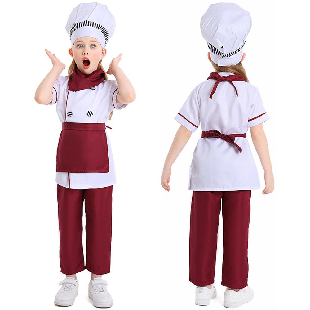 BuyWestern pastry chef costume for Kids Apron and Hat Set Cooking Baking Now Cheaper With 3 - 5 Days Ship - PajamasBuy