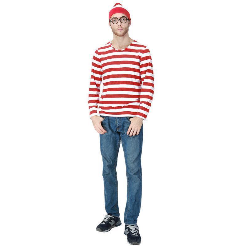 Where's Wally Wally Anime Cosplay Family Matching Costume - Pajamasbuy