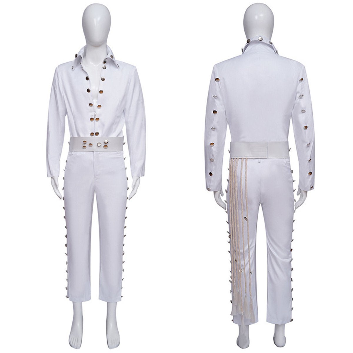 BuyWhite Elvis Presley Halloween Carnival Suit Cosplay Costume For Adults Now Cheaper With 3 - 5 Days Ship - PajamasBuy