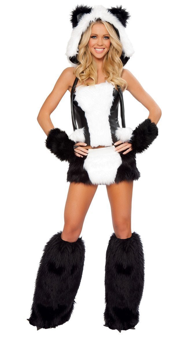 BuyWomen Lovely Animal Halloween Costume Party Fluffy Fur Panda Dress Now Cheaper With 3 - 5 Days Ship - PajamasBuy