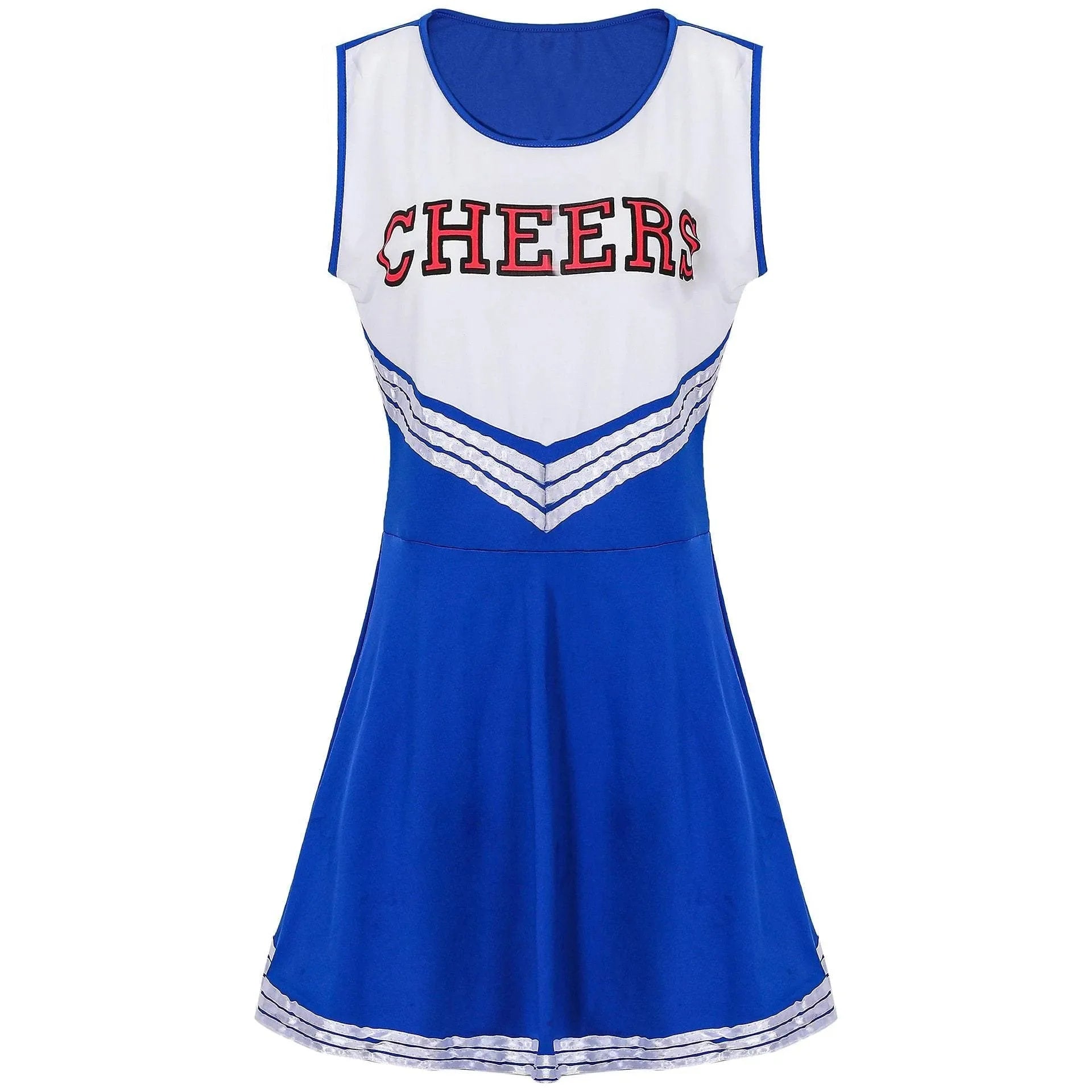 BuyWomen Sexy Cheerleader Costume Outfit With Pom Poms Fancy Uniform for Basketball High School Sports Costume Dress Now Cheaper With 3 - 5 Days Ship - PajamasBuy