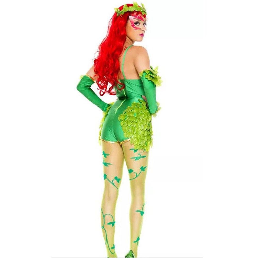 BuyWomen's Deluxe Poison Ivy Costume Jumpsuit Halloween Now Cheaper With 3 - 5 Days Ship - PajamasBuy