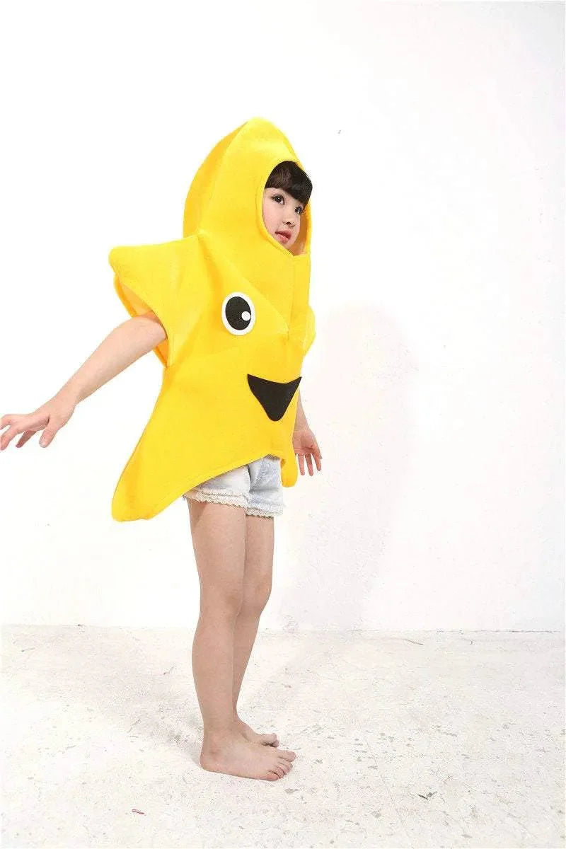 BuyYellow Star Smile Face Kigurumi Costume Kids Halloween Party Outfit Now Cheaper With 3 - 5 Days Ship - PajamasBuy